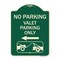 Signmission No Parking Valet Parking Only Heavy-Gauge Aluminum Architectural Sign, 24" x 18", G-1824-23645 A-DES-G-1824-23645 - alternate 1